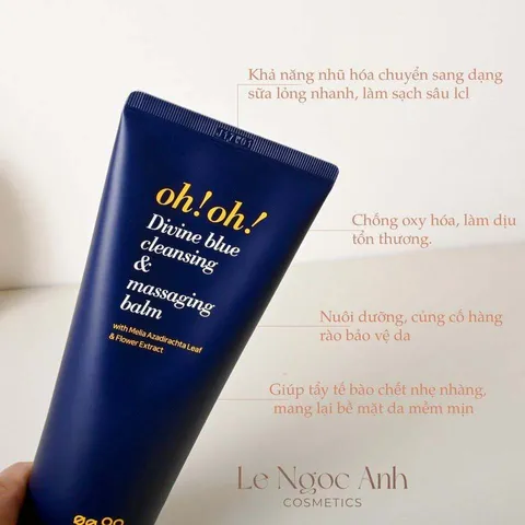 💗 (CHÍNH HÃNG) OH! OH! Divine Blue Cleansing & Massaging Balm 30ml – Sáp Tẩy Trang Làm Sạch Sâu & Mềm Mượt Da