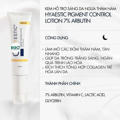 Kem Dưỡng Sáng Da Hyaestic 7% Arbutin - Giảm Thâm Nám & Phục Hồi Da, Chăm Sóc Da Mịn Màng Tối Ưu
