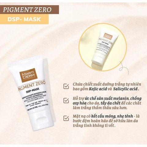 Mặt Nạ MartiDerm Pigment Zero DSP – Làm Sáng Da, Giảm Sắc Tố, Chống Oxy Hóa, Phù Hợp Cho Tất Cả Các Loại Da - 30ml