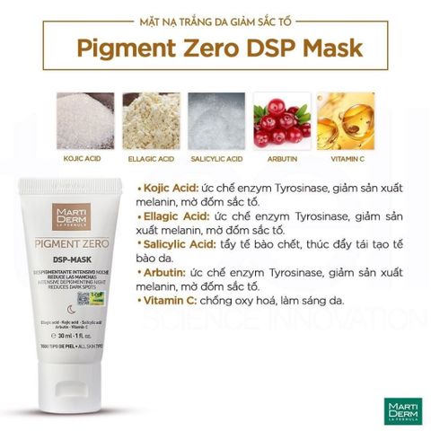 Mặt Nạ MartiDerm Pigment Zero DSP – Làm Sáng Da, Giảm Sắc Tố, Chống Oxy Hóa, Phù Hợp Cho Tất Cả Các Loại Da - 30ml