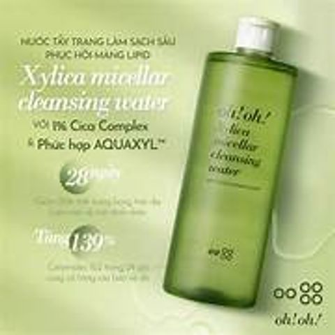 Nước Tẩy Trang Sạch Sâu & Dịu Nhẹ OH! OH! Xylica Micellar Cleansing Water 500ml - Dành cho Da Nhạy Cảm, Làm Sạch Dịu Nhẹ, Cấp Ẩm Tối Ưu