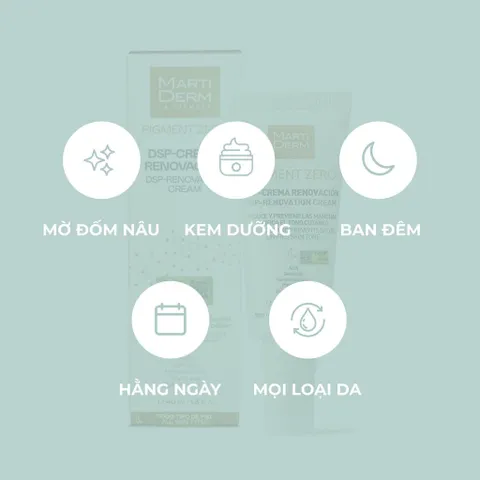 Kem Dưỡng Đêm MartiDerm Pigment Zero DSP 40ml - Làm Sáng Da, Mờ Thâm Nám, Chống Tăng Sắc Tố, Phù Hợp Mọi Loại Da