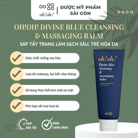 Sáp Tẩy Trang OH! OH! Divine Blue Cleansing & Massaging Balm 150ml - Làm Sạch Sâu, Dưỡng Ẩm, Giúp Da Mềm Mượt và Sáng Mịn