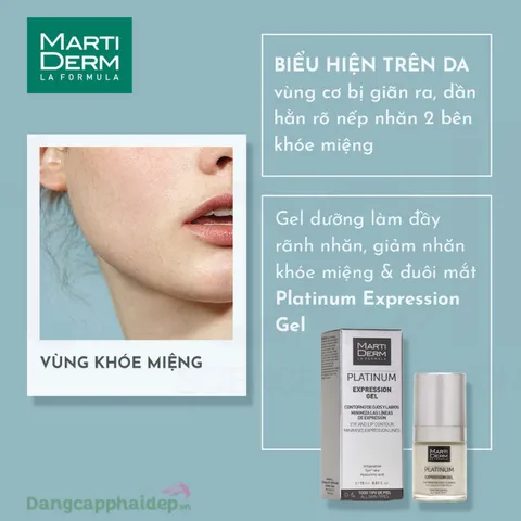 Gel Dưỡng MartiDerm Platinum Expression 15ml - Làm Đầy Nếp Nhăn Mắt & Khóe Miệng, Chống Lão Hóa, Dưỡng Ẩm, Cho Mọi Loại Da