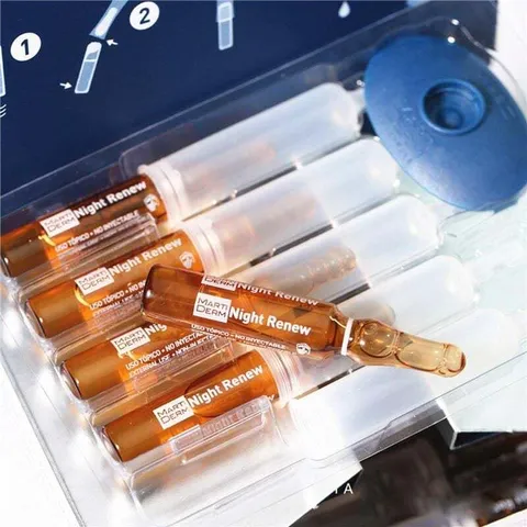 MartiDerm Platinum Night Renew Ampoules - Dưỡng Da Ban Đêm, Chống Lão Hóa, Tái Tạo Da, Phù Hợp Mọi Loại Da