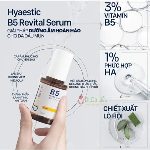 Tinh Chất Phục Hồi Hyaestic B5 - Dưỡng Ẩm & Làm Dịu Da Nhạy Cảm, Chống Khô Rát, Cải Thiện Đàn Hồi Da