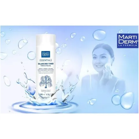 Nước Hoa Hồng MartiDerm Essentials 200ml - Toner Cân Bằng Da Kiểm Soát Dầu, Giảm Mụn Chứa BHA và Vitamin C cho Da Dầu, Hỗn Hợp