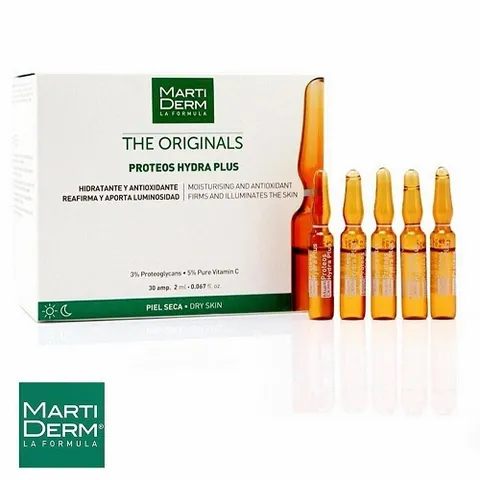 MartiDerm Proteos Hydra Plus 30 Ampoules - Tinh Chất Dưỡng Ẩm Chuyên Sâu, Làm Săn Chắc Da, Ngừa Lão Hóa Cho Da Khô