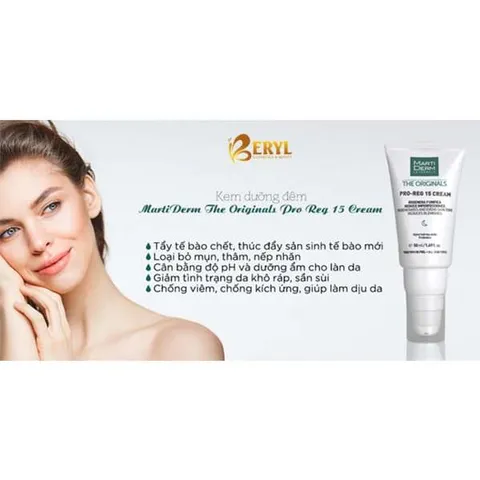 Kem Dưỡng Đêm MartiDerm The Originals Pro-Reg 15 - 15% AHA Tái Tạo Da Chuyên Sâu, Làm Sáng Mịn, Chống Lão Hóa Cho Da Khô Hỗn Hợp