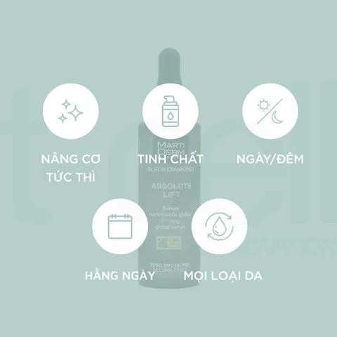 Tinh Chất Nâng Cơ MartiDerm Black Diamond Absolute Lift Serum 30ml - Chống Nhăn, Săn Chắc Da, Phục Hồi Lão Hóa, Peptide Tiên Tiến