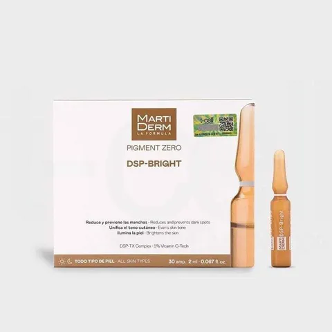 MartiDerm Pigment Zero DSP Bright Ampoule - Dưỡng Sáng Da, Giảm Đốm Sắc Tố, Phù Hợp Cho Mọi Loại Da, Không Chứa Paraben