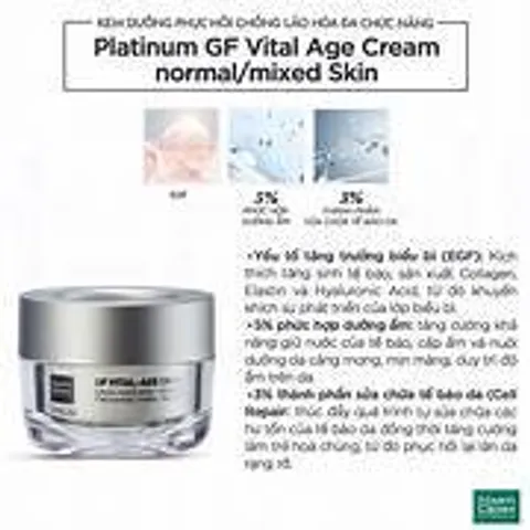 Kem Dưỡng MartiDerm Platinum GF Vital Age Cream 50ml - Phục Hồi, Chống Lão Hóa cho Da Thường và Da Hỗn Hợp