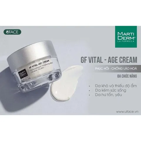Kem Dưỡng MartiDerm Platinum GF Vital Age Cream 50ml - Phục Hồi, Chống Lão Hóa cho Da Thường và Da Hỗn Hợp