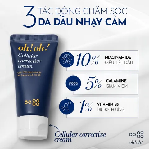 Kem Dưỡng Phục Hồi Da OH! OH! Cellular Corrective Cream 30ml - Chống Lão Hóa, Dưỡng Ẩm, Làm Săn Chắc Da, Hàn Quốc