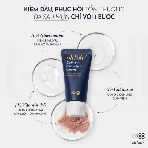 Kem Dưỡng Phục Hồi Da OH! OH! Cellular Corrective Cream 30ml - Chống Lão Hóa, Dưỡng Ẩm, Làm Săn Chắc Da, Hàn Quốc