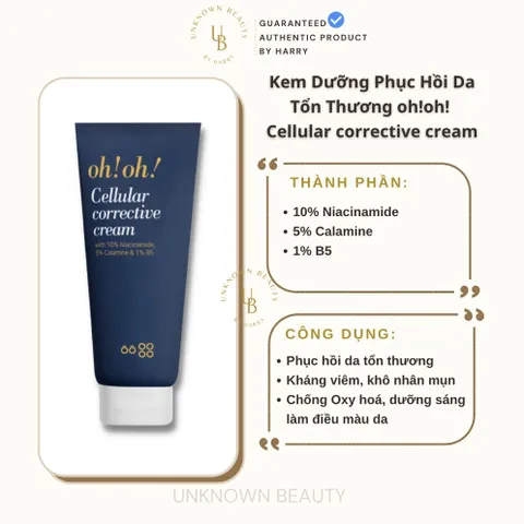 Kem Dưỡng Phục Hồi Da OH! OH! Cellular Corrective Cream 30ml - Chống Lão Hóa, Dưỡng Ẩm, Làm Săn Chắc Da, Hàn Quốc