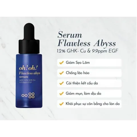 Tinh Chất OH! OH! Flawless Abyss Serum 20ml – Tái Tạo Da, Giảm Sẹo, Chống Lão Hóa, Kiểm Soát Dầu, Làm Dịu Da Nhạy Cảm
