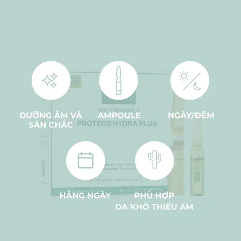 Tinh Chất Dưỡng Ẩm MartiDerm Proteos Hydra Plus – Serum Chống Lão Hóa, Săn Chắc Da Với Vitamin C & Proteoglycans Chính Hãng