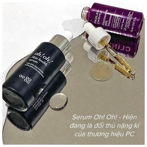 Serum Dưỡng Sáng Oh! Oh! Skin Health 30ml - Giảm Thâm Nám với 20% Niacinamide & 2% Acetyl Glucosamine, Phù Hợp Mọi Loại Da