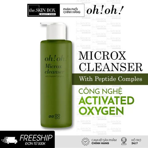 Sữa Rửa Mặt Dịu Nhẹ OH! OH! Microx Cleanser 150g - Làm Sạch Sâu & Thanh Lọc Da Nhạy Cảm, Công Nghệ Activated Oxygen