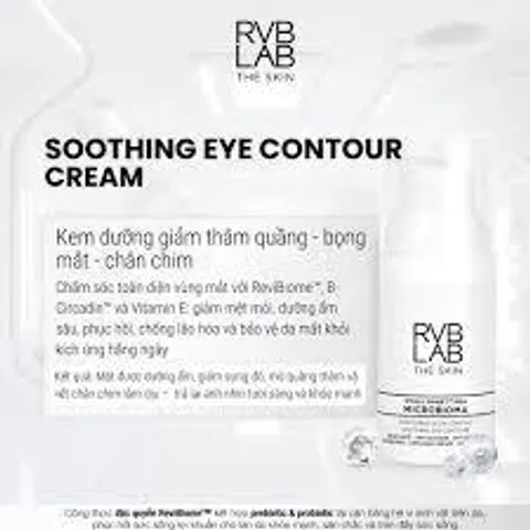 Kem Mắt Giảm Thâm Quầng RVB LAB THE SKIN 15ml - Dưỡng Ẩm, Giảm Bọng Mắt & Chân Chim, Chống Lão Hóa Da Vùng Mắt