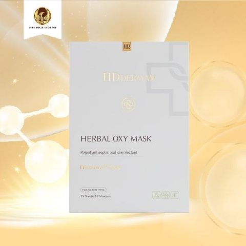 Mặt Nạ Thế Hệ Vàng Cung Cấp Oxy HD DERMA - 5 Miếng Trẻ Hóa, Thanh Lọc Da Từ Thiên Nhiên, Giúp Da Sáng Khỏe, Mịn Màng