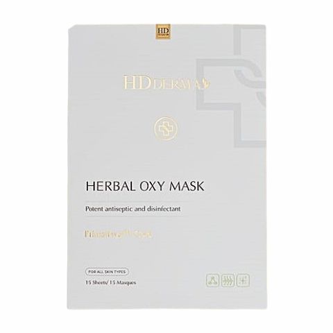 Mặt Nạ Thế Hệ Vàng Cung Cấp Oxy HD DERMA - 5 Miếng Trẻ Hóa, Thanh Lọc Da Từ Thiên Nhiên, Giúp Da Sáng Khỏe, Mịn Màng