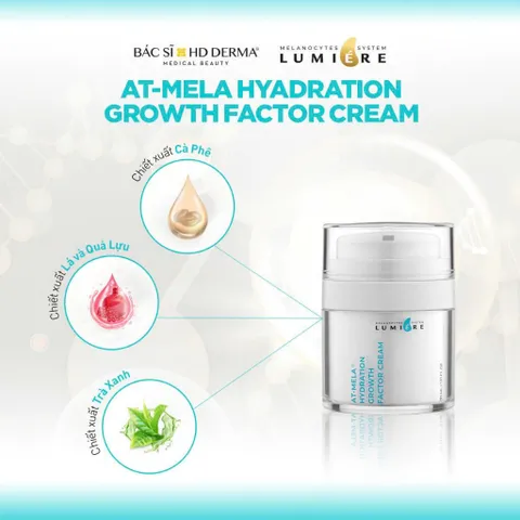Kem Dưỡng Da Ban Đêm HD Derma Lumiere At-Mela - Dưỡng Ẩm, Làm Sáng Da, Tái Tạo Với Chiết Xuất Hạt Nho và Cà Phê