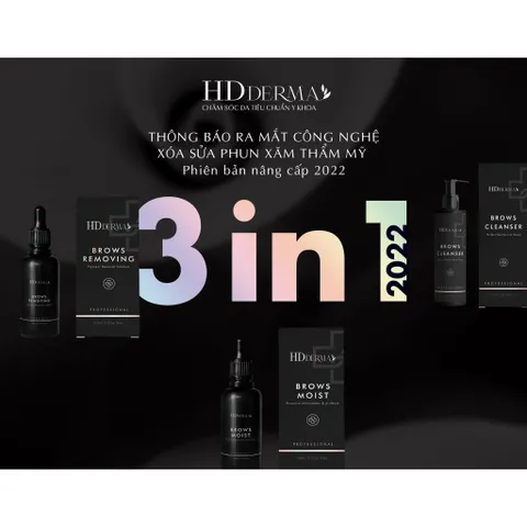 Dung Dịch Vệ Sinh Sát Khuẩn HD Derma Brows Cleanser - Chăm Sóc Môi, Mày Trong Phun Xăm Thẩm Mỹ, Làm Sạch An Toàn, Giữ Màu Tốt