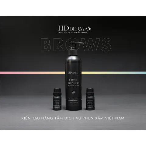Dung Dịch Vệ Sinh Sát Khuẩn HD Derma Brows Cleanser - Chăm Sóc Môi, Mày Trong Phun Xăm Thẩm Mỹ, Làm Sạch An Toàn, Giữ Màu Tốt