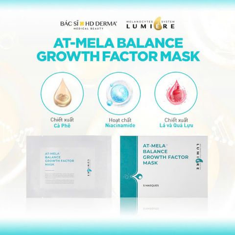 Mặt Nạ Trắng Da HD Derma Lumiere AT-Mela Balance Growth Factor 5M - Làm Sáng, Chống Viêm, Giảm Melanin