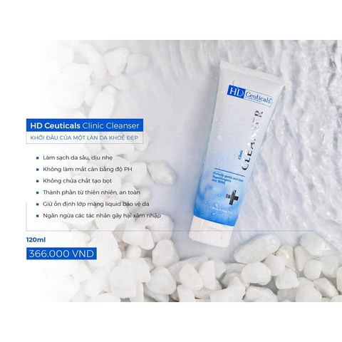 Sữa Rửa Mặt Không Bọt HD DERMA CEUTICALS - Chiết Xuất Trà Xanh & Hyaluronic Acid Cho Mọi Loại Da, Ngăn Ngừa Mụn, Làm Sạch Da Mặt Tươi Tắn