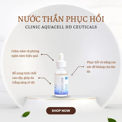 Nước Thần HD DERMA AQUACELL - Phục Hồi Trắng Sáng Da Nhạy Cảm, Cấp Ẩm Chuyên Sâu, Ngăn Ngừa Lão Hóa