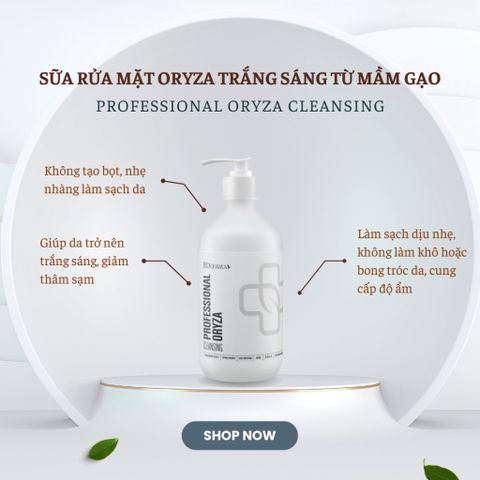 Sữa Rửa Mặt Oryza Trắng Sáng HD Derma 500ml - Chăm Sóc Da Chuyên Nghiệp Từ Mầm Gạo, Cung Cấp Độ Ẩm, Làm Sạch Nhanh Chóng