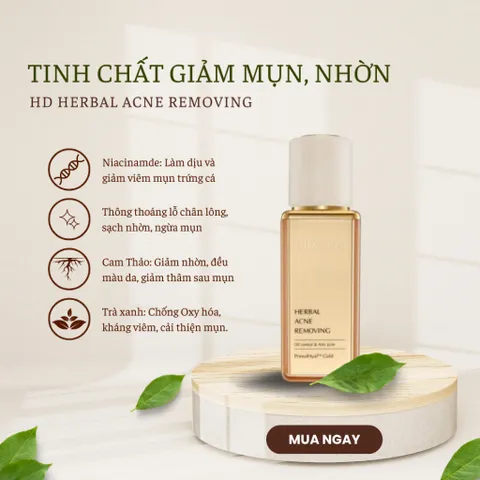 Tinh Chất Giảm Mụn HD Derma – Kiểm Soát Nhờn, Thu Nhỏ Lỗ Chân Lông Bằng Chiết Xuất Thiên Nhiên, An Toàn Cho Da Mụn