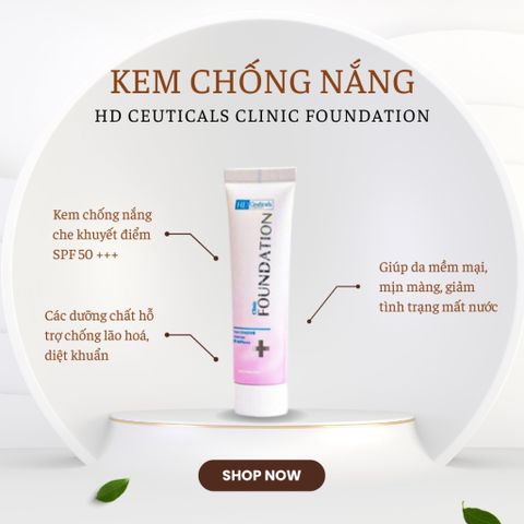Kem Che Khuyết Điểm HD Derma Ceuticals - Kem Chống Nắng SPF 50+++ An Toàn Cho Da Nhạy Cảm, Bảo Vệ và Cấp Ẩm