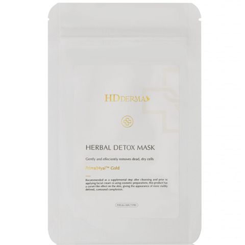 Mặt Nạ Thanh Lọc và Trẻ Hóa Da HERBAL DETOX MASK HD DERMA – Hỗ Trợ Làm Sáng Da và Chống Lão Hóa (Hộp 5 Miếng)