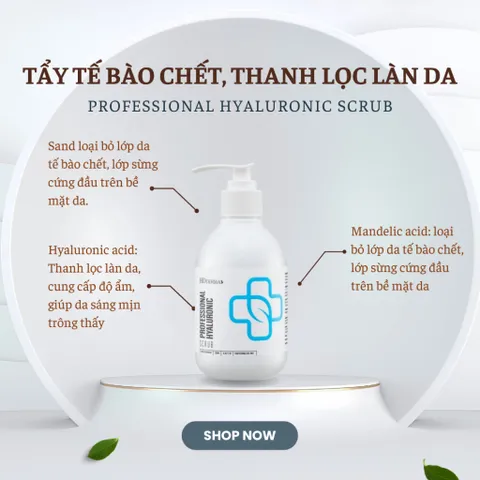 Tẩy Tế Bào Chết HD Derma Professional Hyaluronic Scrub 250ml - Cung Cấp Độ Ẩm & Thanh Lọc Làn Da Khỏe Mạnh