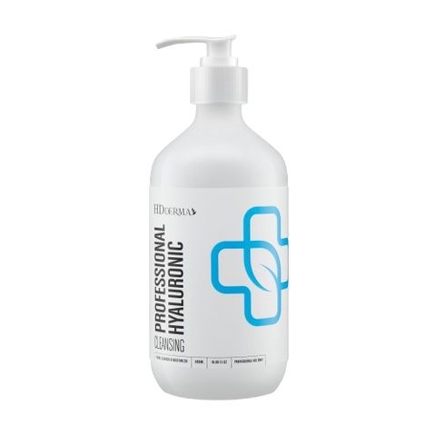 Sữa Rửa Mặt HD Derma Professional Hyaluronic 500ml - Làm Sạch Sâu, Trắng Sáng Da, Chống Lão Hóa, Dưỡng Ẩm Tối Ưu