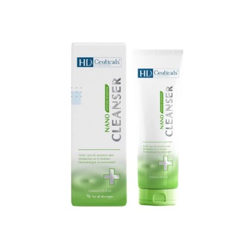 Sữa Rửa Mặt Không Bọt HD Derma Nano Cleanser - Dành Cho Mọi Loại Da, Da Mụn, Da Nhạy Cảm, Chiết Xuất Trà Xanh, Cà Phê