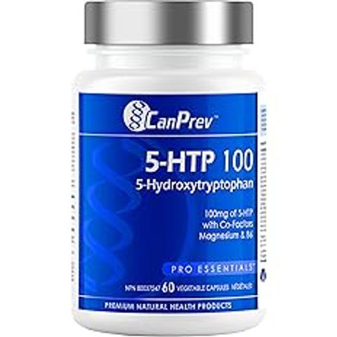 Viên uống Canprev 5 HTP 100mg - Hỗ trợ giảm căng thẳng, cải thiện tâm trạng và giấc ngủ - 60 viên nang tự nhiên