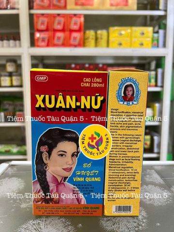 Xuân Nữ Bổ Huyết Vinh Quang - Hỗ Trợ Cân Bằng Kinh Nguyệt và Giảm Đau Bụng Kinh, 280ml Thảo Dược Tự Nhiên