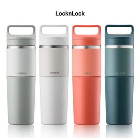 Bình Giữ Nhiệt LocknLock SLo Kèm Cốc, Có Tay Xách Dung Tích Bình: 600ml, Cốc: 260ml LHC4332