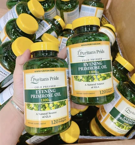 Viên Uống Tinh Dầu Hoa Anh Thảo Puritan's Pride 1300mg GLA - Hỗ Trợ Sức Khỏe Da, Tăng Cường Sinh Lý Nữ - Hộp 120 Viên