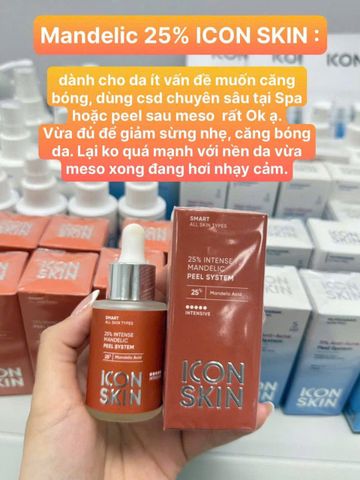 Serum ICON 25% Mandelic Peel - Tẩy Tế Bào Chết, Làm Sáng Da, Ngăn Ngừa Mụn Cho Làn Da Căng Bóng, Trẻ Hóa Tự Nhiên