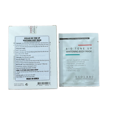 Mặt Nạ Ủ Trắng Usolab Bio Tone Up - Hộp 5 Gói x 20g, Dưỡng Trắng Da, Tái Tạo Da Trẻ Trung, Xuất Xứ Hàn Quốc