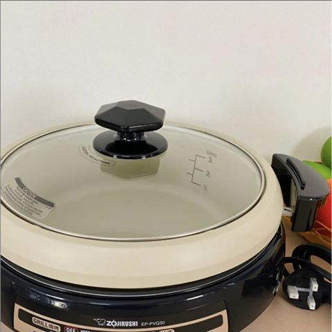 Nồi Lẩu Nướng Điện Đa Năng Zojirushi EP-PVQ30-BA - 2 Ngăn, Công Suất 1300W, Dung Tích 4.5L, Thiết Kế Hiện Đại, Bảo Hành 1 Năm