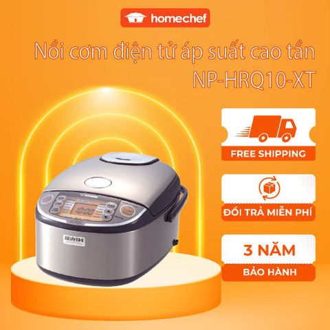 Nồi cơm điện áp suất cao tần Zojirushi 1L NP-HRQ10-XT - Công nghệ IH, nấu cơm Nhật ngon dẻo, bảo hành 3 năm, thiết kế hiện đại