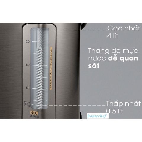 Bình Thủy Điện Zojirushi CD-QAQ40-TA 4L - Công Suất 670W, Hẹn Giờ Thông Minh, An Toàn, Hàng Nhật, Bảo Hành 1 Năm