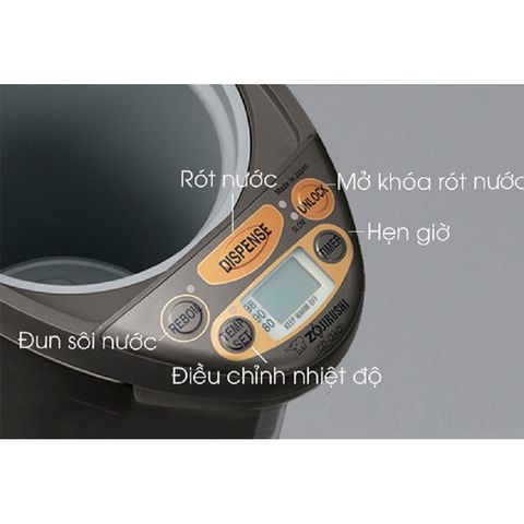 Bình Thủy Điện Zojirushi CD-QAQ40-TA 4L - Công Suất 670W, Hẹn Giờ Thông Minh, An Toàn, Hàng Nhật, Bảo Hành 1 Năm